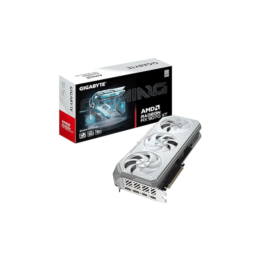Gigabyte RX 9070 XT Gaming OC Ice 16G GV-R907XGAMINGOCICE-16GD 256 Bit GDDR6 16 GB Ekran Kartı