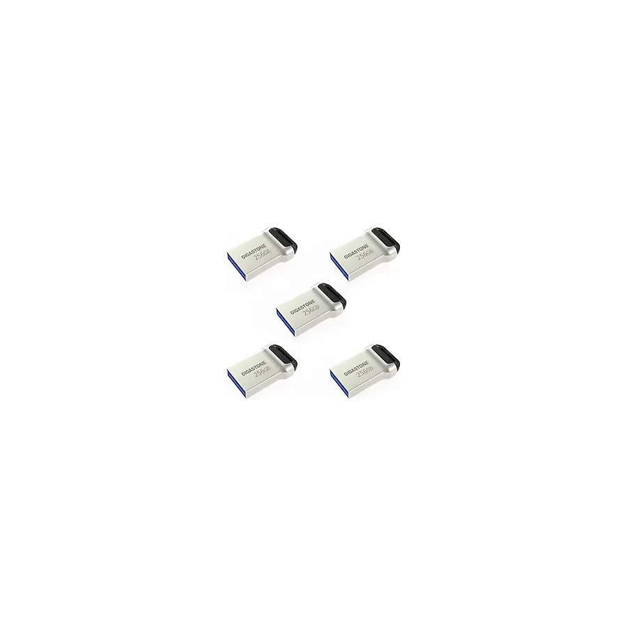 Gigastone Gıgastone 256 GB Nano Flash Sürücü (5'li Paket) Z90 USB 3.2 Gen 1, 120 Mb/s Ultra Hızlı, Mini, Metal Tasarım, Veri Depolama, PC/mac/tv/araba İçin Yedekleme, USB 2.0/3.0/3.1 Uyumlu