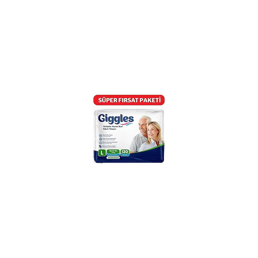 Giggles Belbantlı Büyük Boy L 30'lu 4 Adet Hasta Bezi