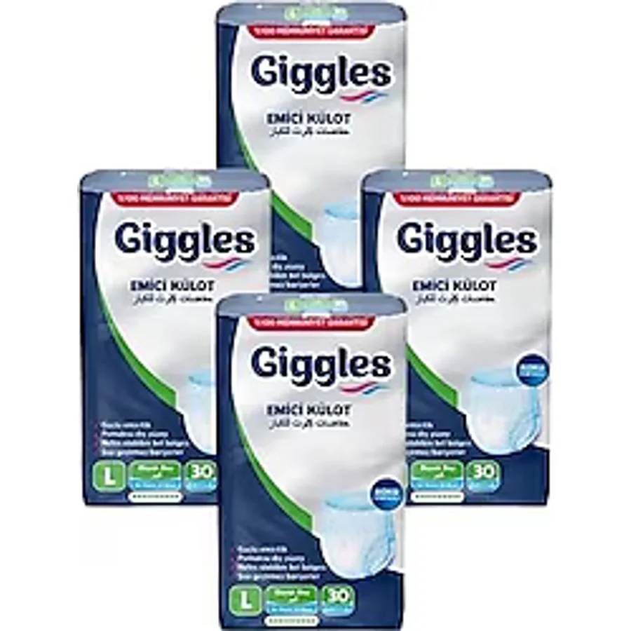 Giggles Emici Külot Büyük Boy L 30'lu 4 Adet Hasta Bezi