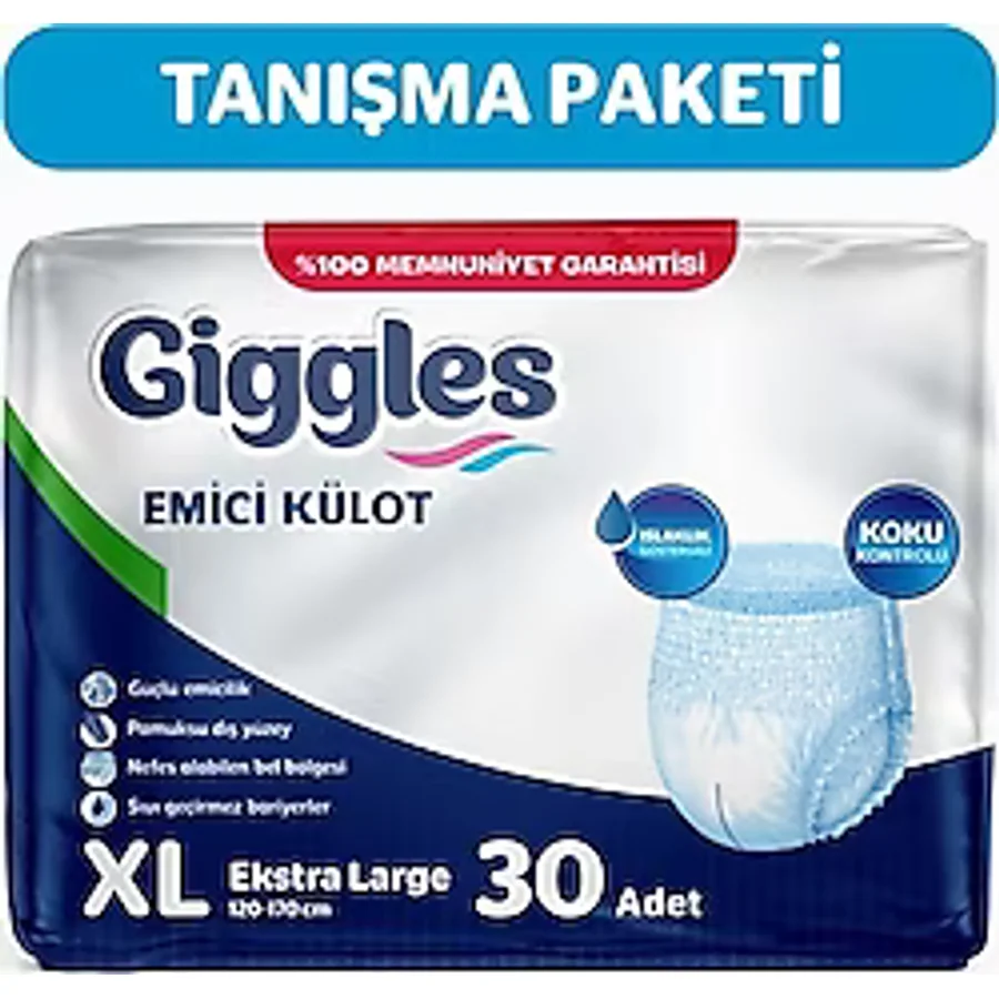Giggles Emici Külot Ekstra Büyük Boy XL 30'lu Hasta Bezi