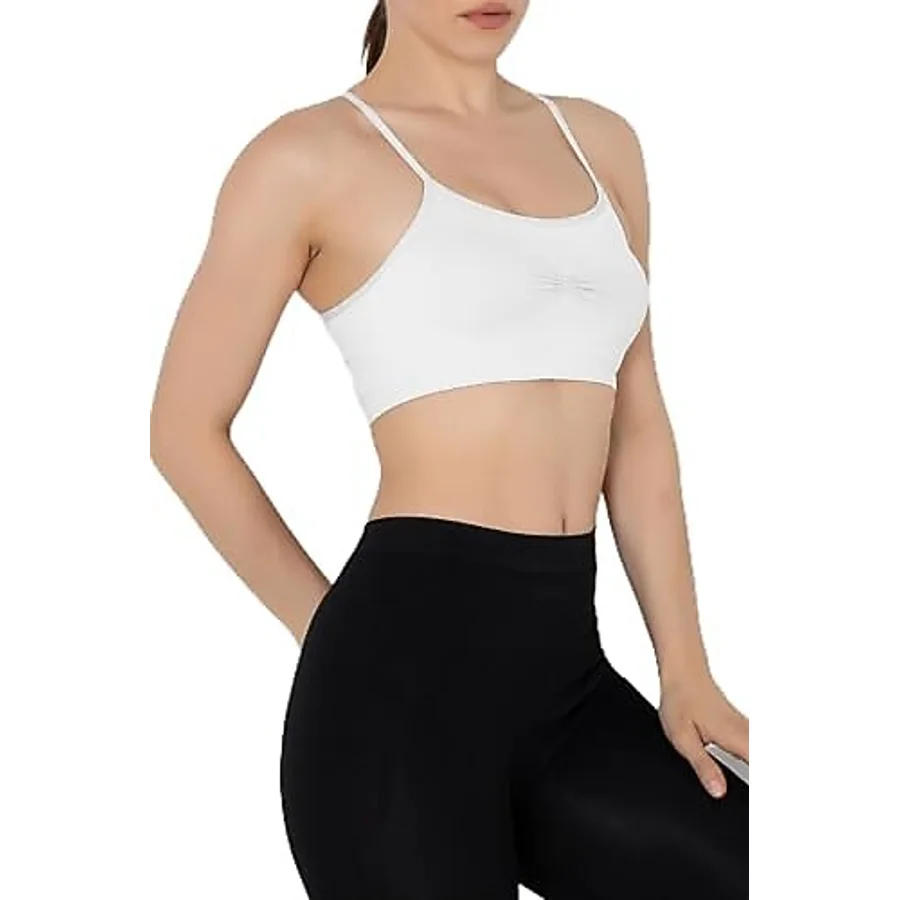 Gigotto Seamless Çapraz Askılı Büstiyer BEYAZ L-XL