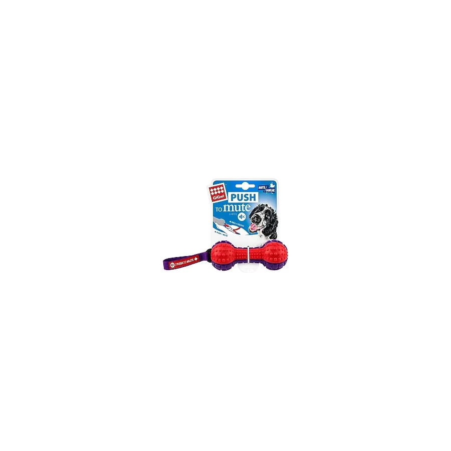Gigwi Push To Mute Ses Kontrollü Dumbell Köpek Oyuncağı 18 Cm
