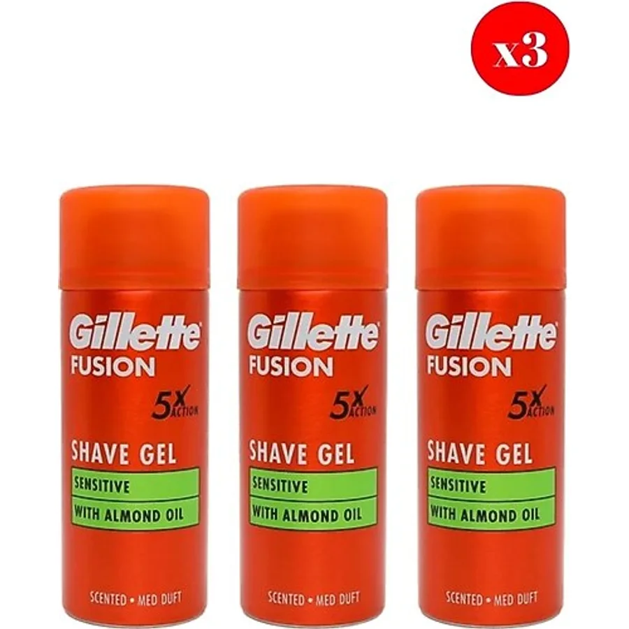 Gillette Fusion5 Ultra Sensitive Traş Jeli 75ml X3 Adet