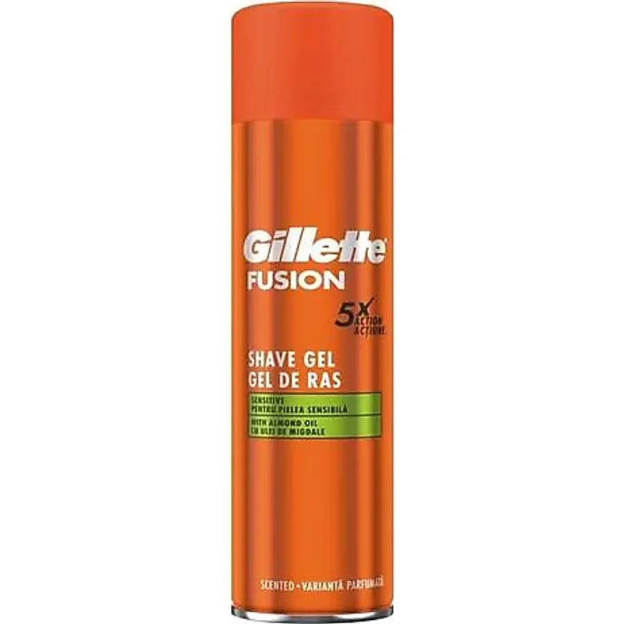 Gillette Fusion5X Sensitive Badem Yağı 200 ml Tıraş Jeli
