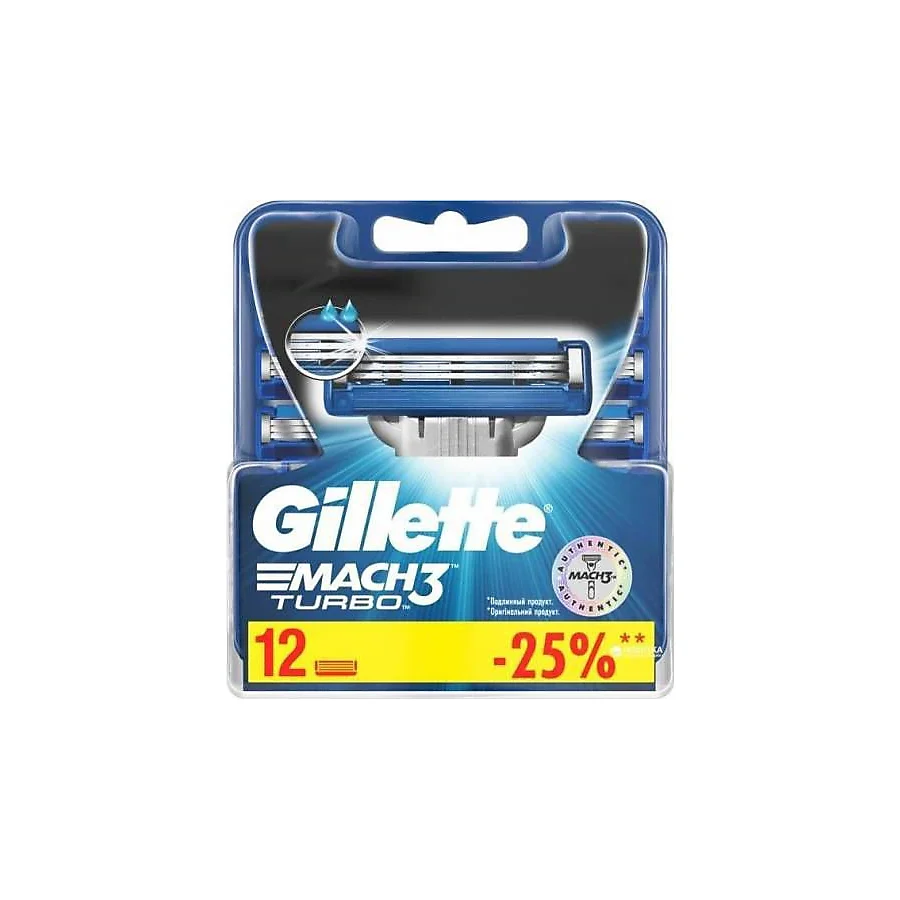Gillette Mach3 Turbo 12'li Yedek Tıraş Bıçağı