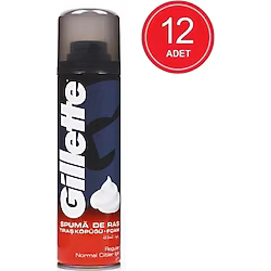 Gillette Regular 12 Adet 200 ml Tıraş Köpüğü