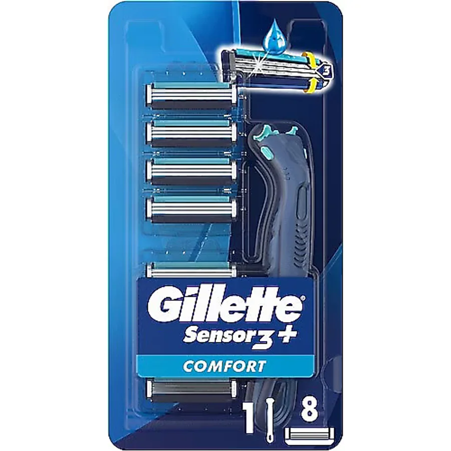 Gillette Sensor3+ Comfort 8 Başlıklı Tıraş Bıçağı