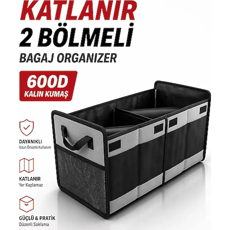 Gionmax Araç Bagaj Düzenleyici Çanta Organizer Katlanır Bagaj Çantası Oto Içi Eşya Düzenleme