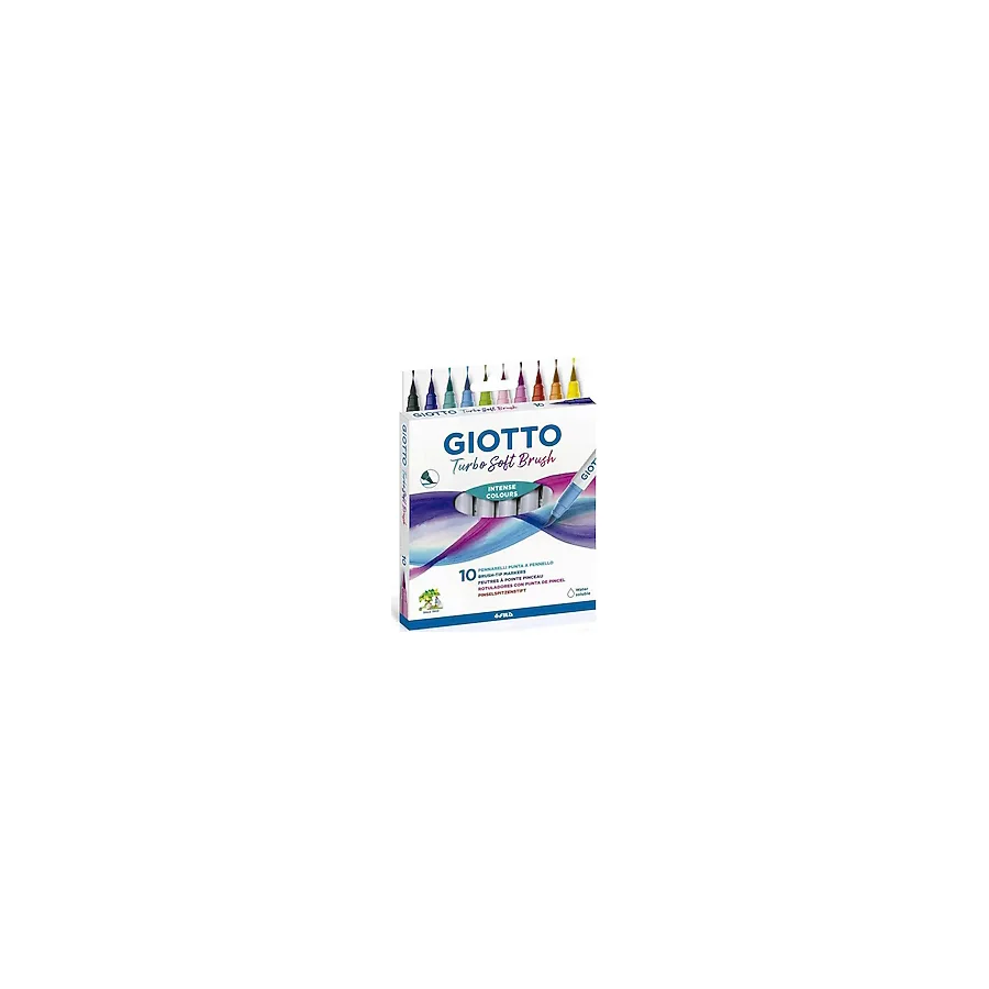 Giotto Turbo Soft Brush 10'lu Fırça Uçlu Keçeli Kalem Seti