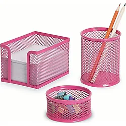 Gıpta Metal Masa Seti 3'lü Pembe F0033