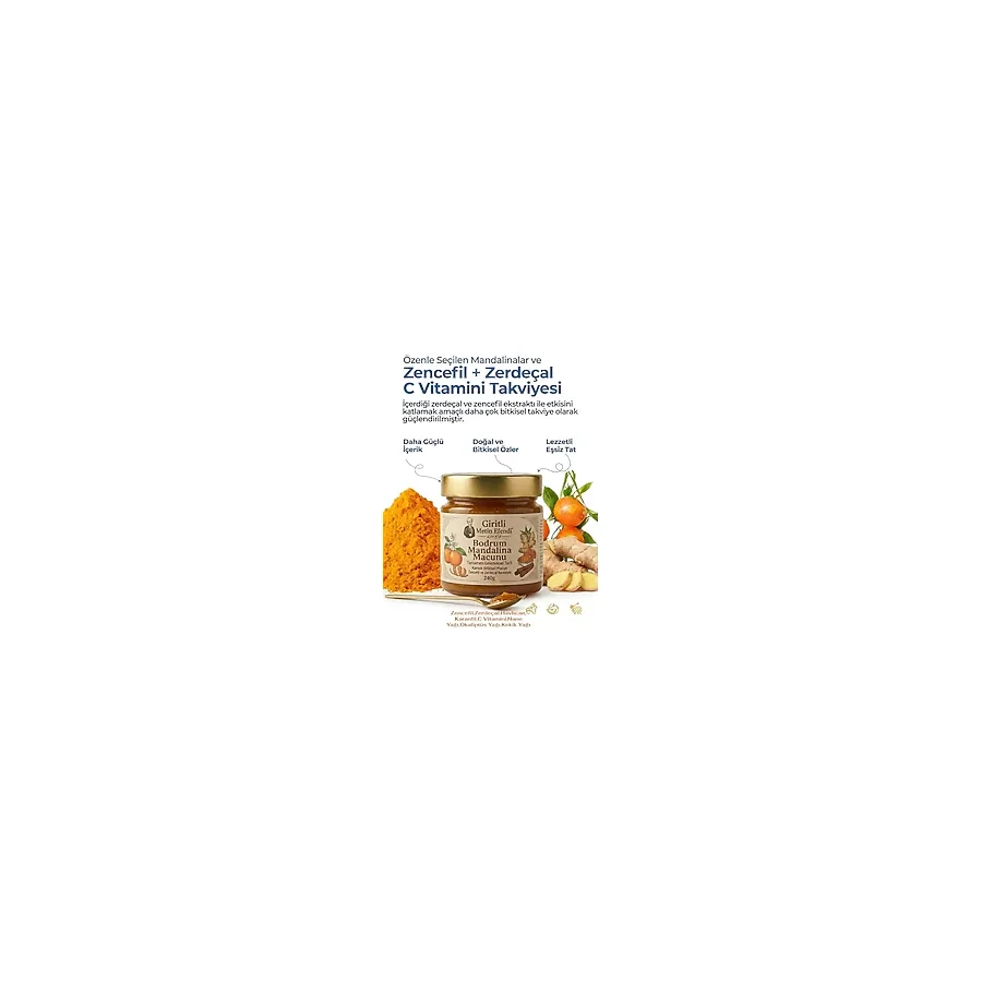 Giritli Metin Efendi Bodrum Mandalina Macunu Zencefil, Zerdeçal, Havlıcan, Nane, Kekik, Okaliptus Yağı Içeren Macun 240 Gr
