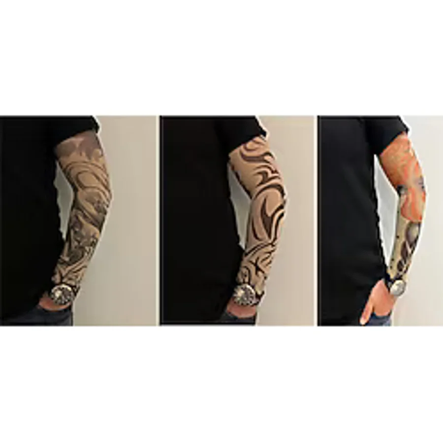 Giyilebilir Dövme 3 Çift 6 Adet Kol Çorap Dövmesi Sleeve Tattoo Set13
