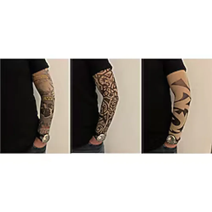 Giyilebilir Dövme 3 Çift 6 Adet Kol Çorap Dövmesi Sleeve Tattoo Set21
