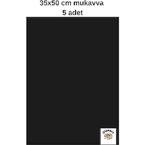 Glanart 35X50 cm Siyah Renk Mukavva Kartonu 5 Adet - 1 Adet