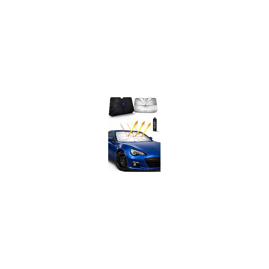 Glanz Premium Güneşlik Şemsiye Oto Katlanabilir Araba Ön Cam Gölgelik Güneş Koruyucu 145-79CM