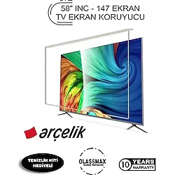 Glassmax Arçelik 65A5700F Uyumlu 65" Inç 165 Ekran Tv Ekran Koruyucu