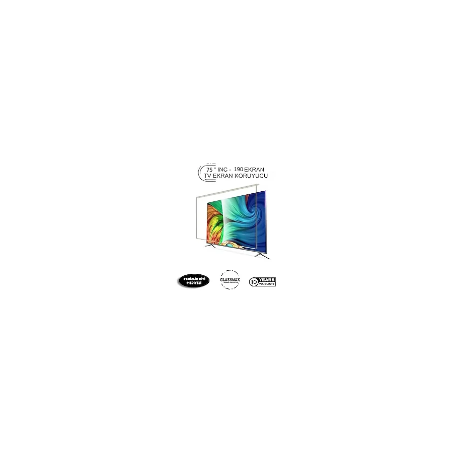 Glassmax Grundig 75" Inç 190 Ekran Tv Ekran Koruyucu Ultra Şeffaf