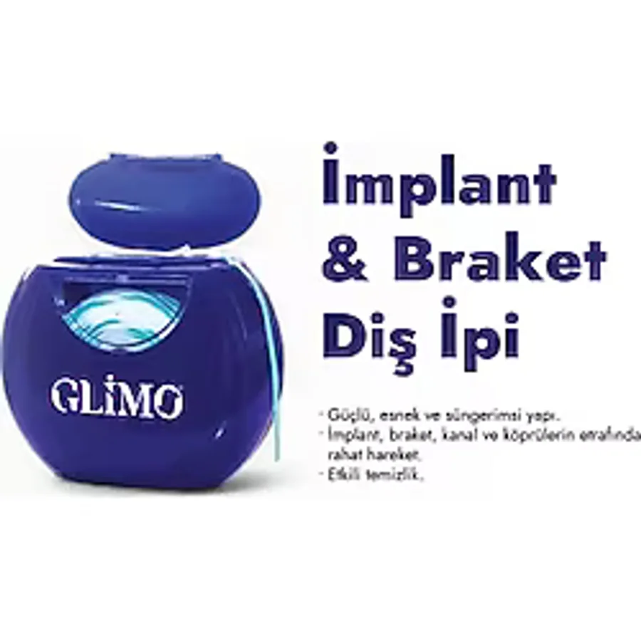 Glimo İmplant & Braket Diş Ipi Ortodontik Ve Implant Temizliği İçin Özel Uçlu Diş Ipi Hassas Temizlik