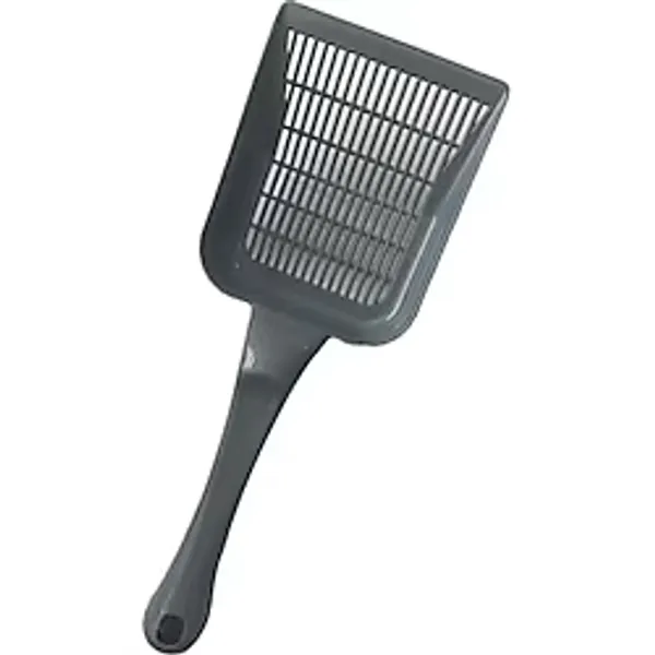 Glipet Dar Aralıklı Plastik Kedi Kumu Küreği, 28 cm, Gri
