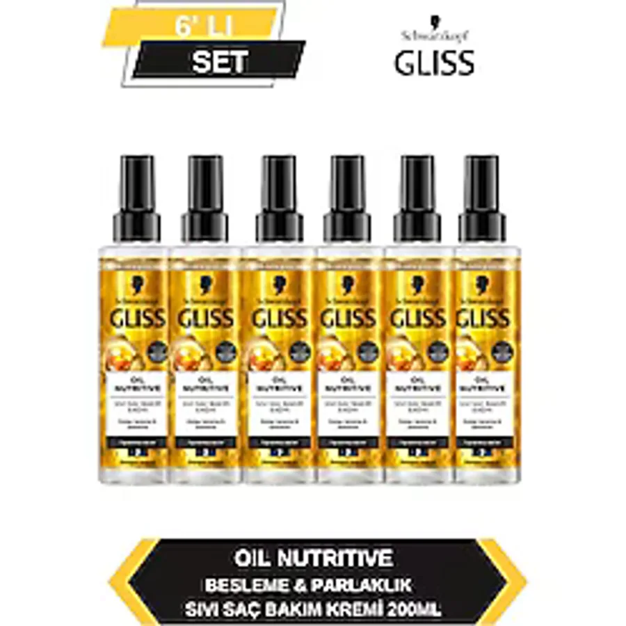 Gliss Oil Nutritive 200 ml 6 Adet Sıvı Saç Kremi