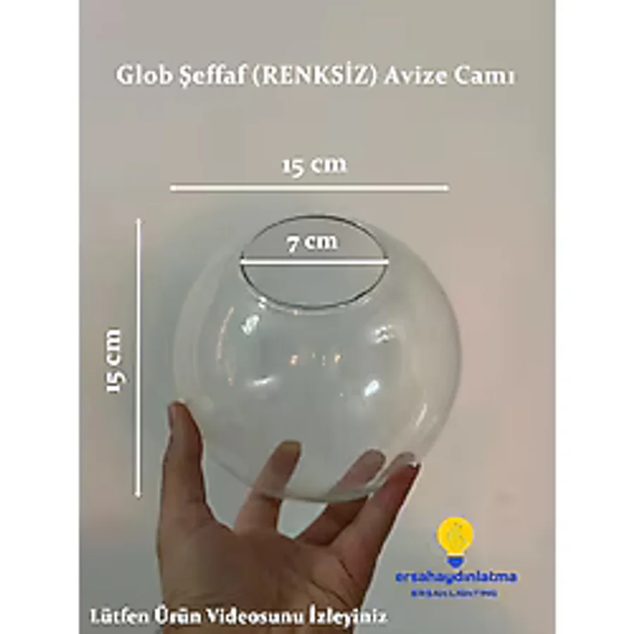 Glob Avize Camı Şeffaf 15 Lik
