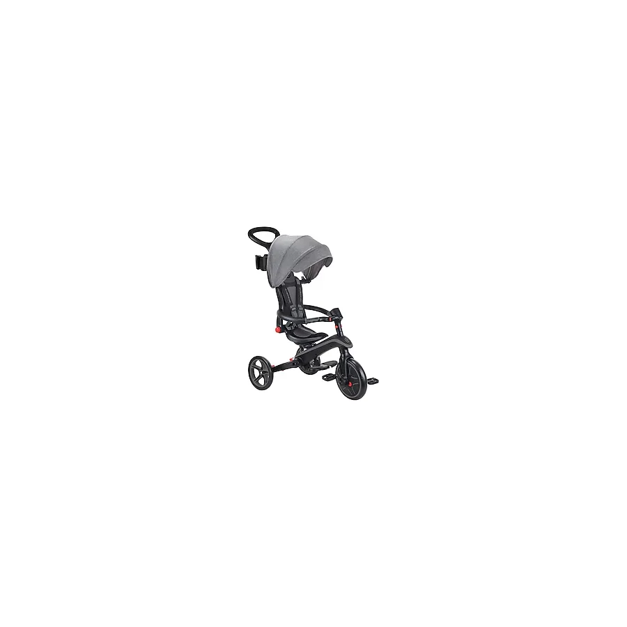 Globber Explorer 4 in 1 Siyah-Gri Katlanabilir Bebek Bisikleti