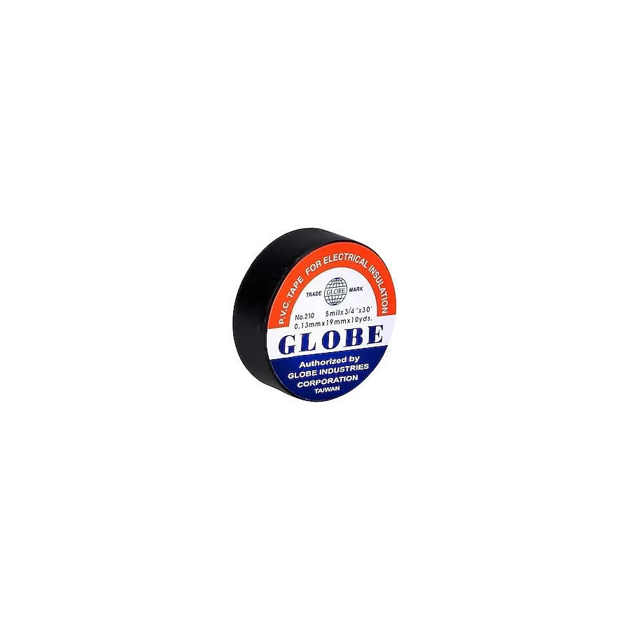 Globe 19MM Pvc Elektrik Izole Bant Siyah Izolasyon Bandı 5 Mil x 3/4 x 30 (Adetli) - 3 Adet