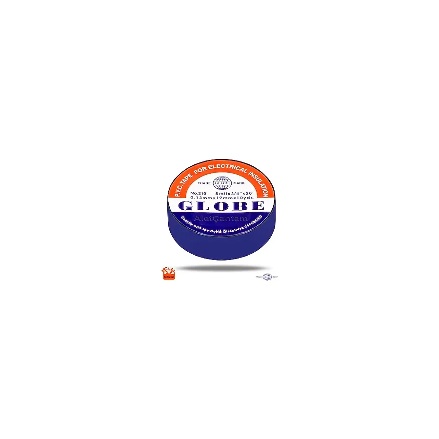Globe Elektrik Bandı Izole Bant 10 Lu Paket / Mavi