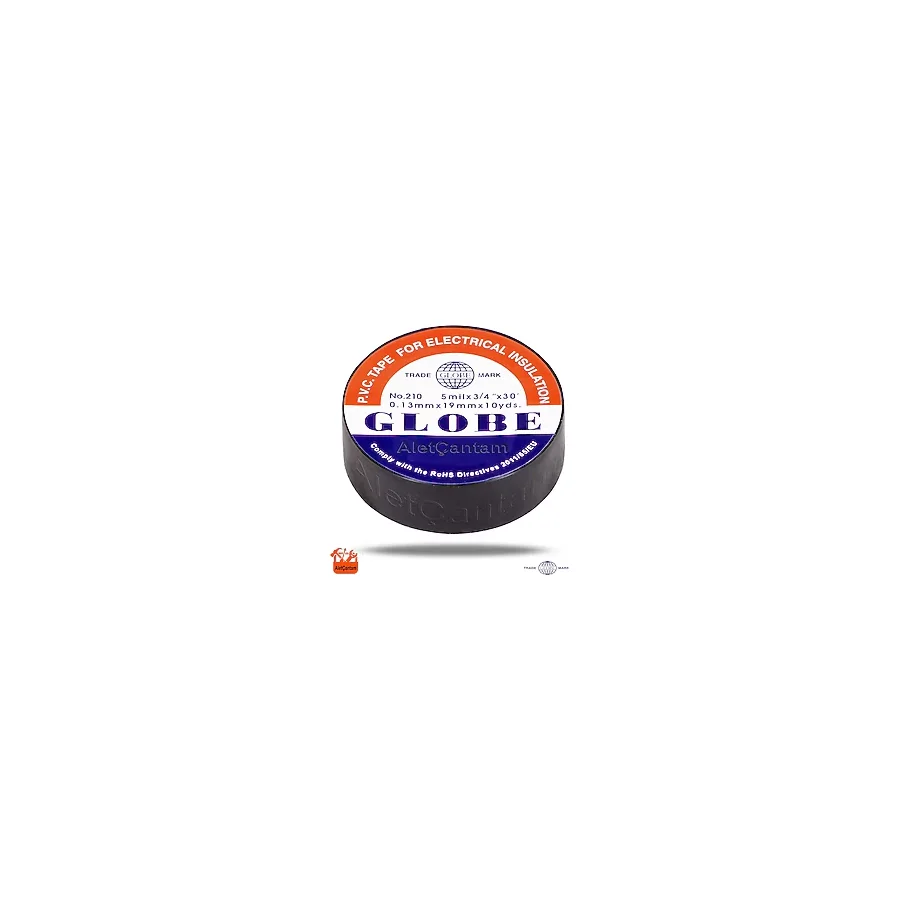 Globe Elektrik Bandı Izole Bant 10 Lu Paket / Siyah