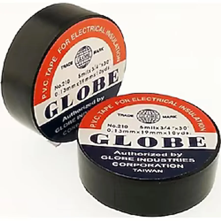 Globe Plastik Izole Elektrik Bandı - Siyah 1 Adet