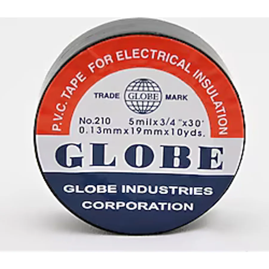 GLOBE PVC ELEKTRİK İZOLASYON BANT "0.13x19x10Yards" (SİYAH)