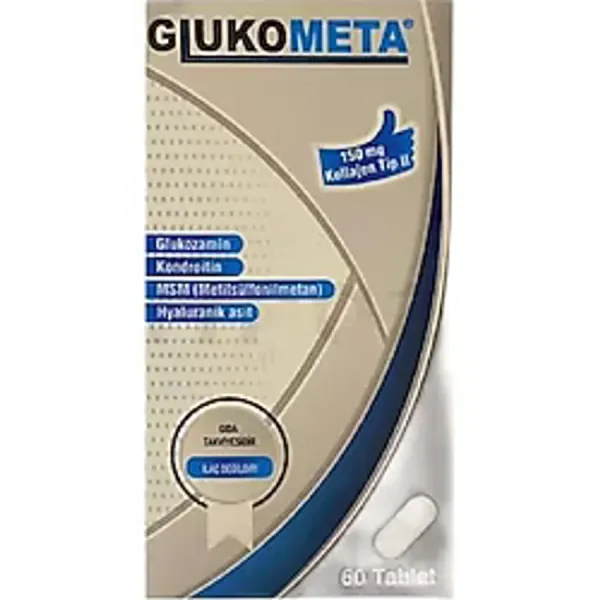 Glukometa Glukozamin Kondroitin Msm Hyaluranik Asit 60 Tablet