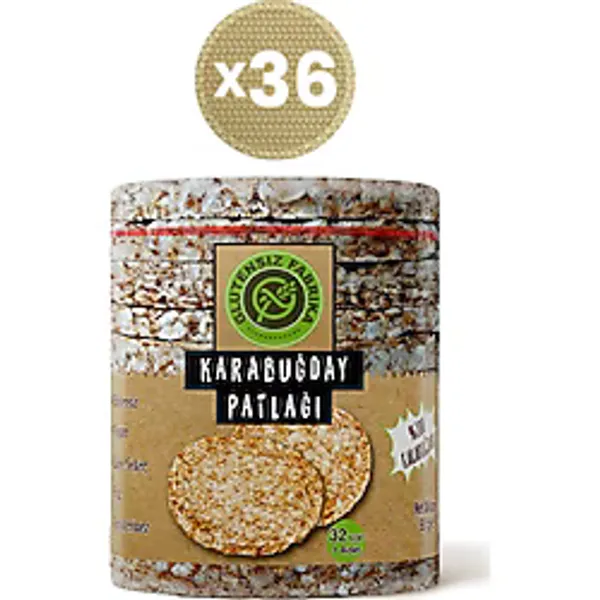 Glutensiz Fabrika Karabuğday Patlağı 36'lı Paket Avantajlı Gıda Paketi Glutensiz Ürün Vegan - 3,2 kg