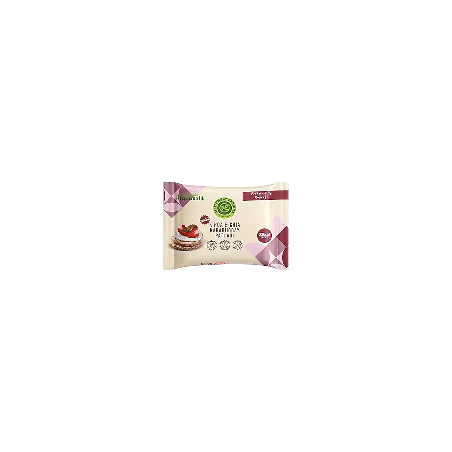 Glutensiz Fabrika Kinoa ve Chiali Karabuğday Patlağı 24 gr