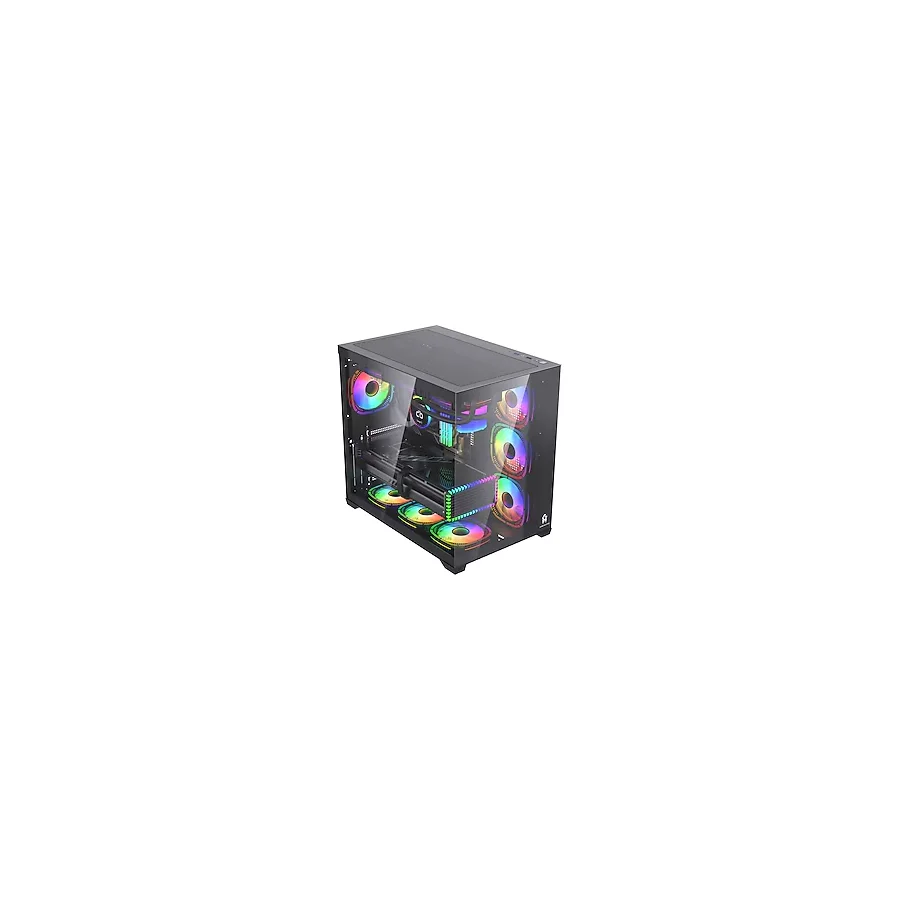 GM Game Master F-7 Lite V2 Gaming Atx Akvaryum Kasa Uzaktan Kumandalı 7 Rgb Fan
