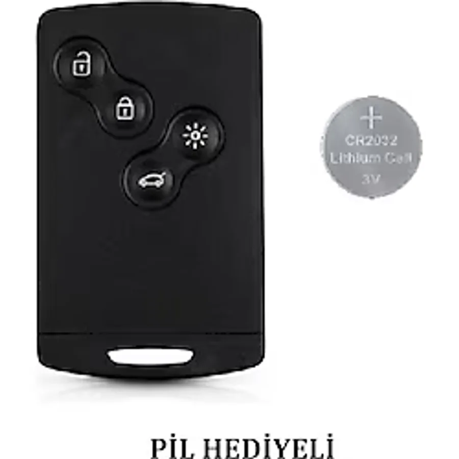 GMA KEYS Clio 4-megane 3-fluance-captur Uyumlu Kart 4 Buton Anahtar Kumanda Kabı Pil Hediyeli