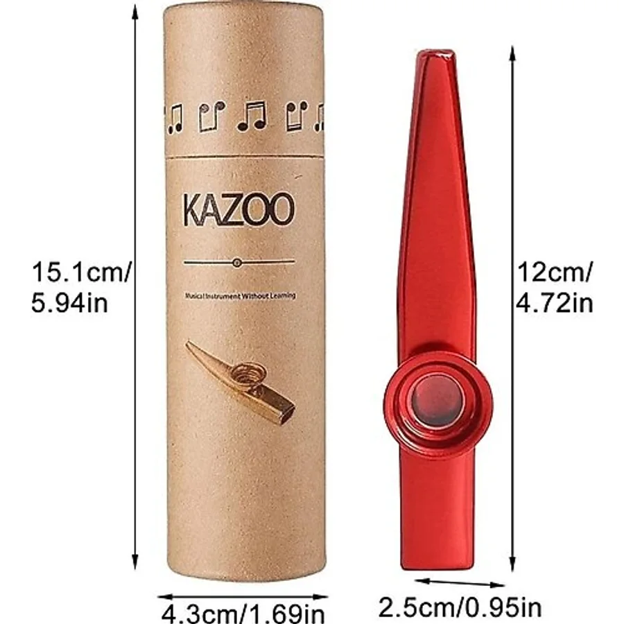GMC MUSIC STORE Gmc Kutulu Kırmızı Renk Metal Kazoo