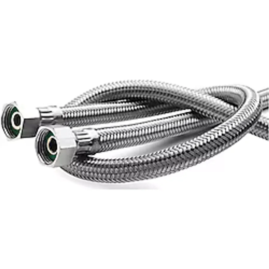 Gms 3-8 - 3-8 Spiral Çelik Örgülü Klozet Bağlantı Hortumu Flex 2 Adet 70 CM