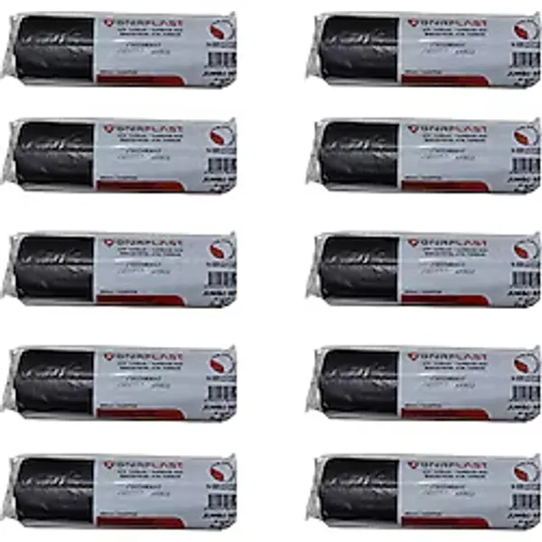 GNR Endüstriyel Jumbo Çöp Torbası Poşeti - 2 Kat - Siyah - 500 Gr. - 80x110 Cm. -10 x 10 Rulo