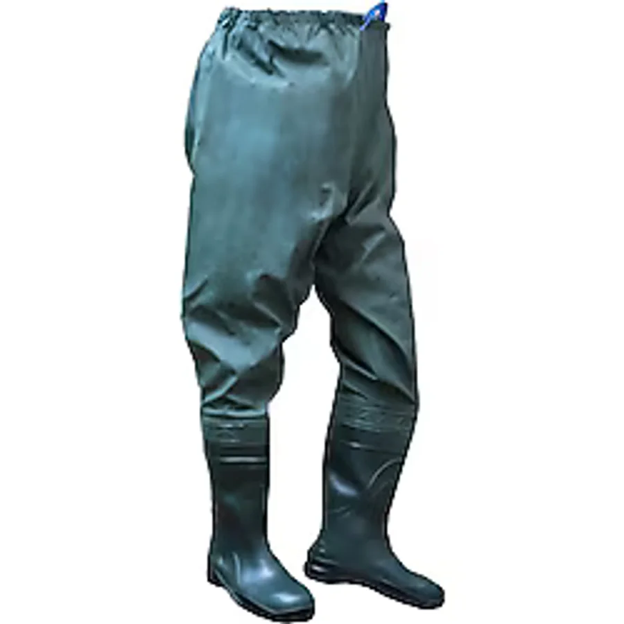 Go-Out Balıkçı Çizme, Çizmeli Pantolon, 55 Mikron Dikişsiz Avcı Balıkçı Pantalon - 42 - Haki