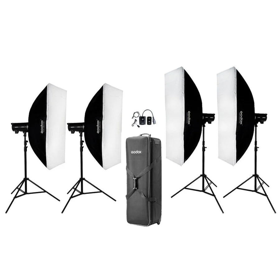 Godox DP800 Iıı V / DP400 Iıı V 4'lü Paraflaş Kit (Led Model Lambalı)