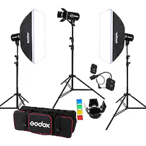 Godox E250 WS 3'lü Paraflaş Set