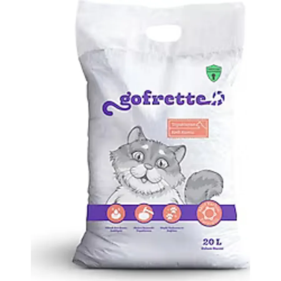 Gofrette Natural 20 lt Bentonit Kedi Kumu