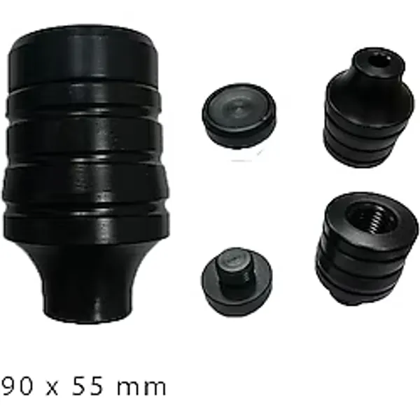 Gogo Motosiklet Üniversal Koruma Takozu Tekli Siyah 90mm X 55mm Siyah
