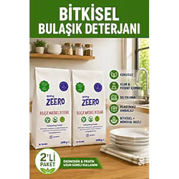 Going Zeero Kokusuz Bulaşık Makinesi Deterjanı 2'li Paket 100 Yıkama Hassas Ciltler İçin
