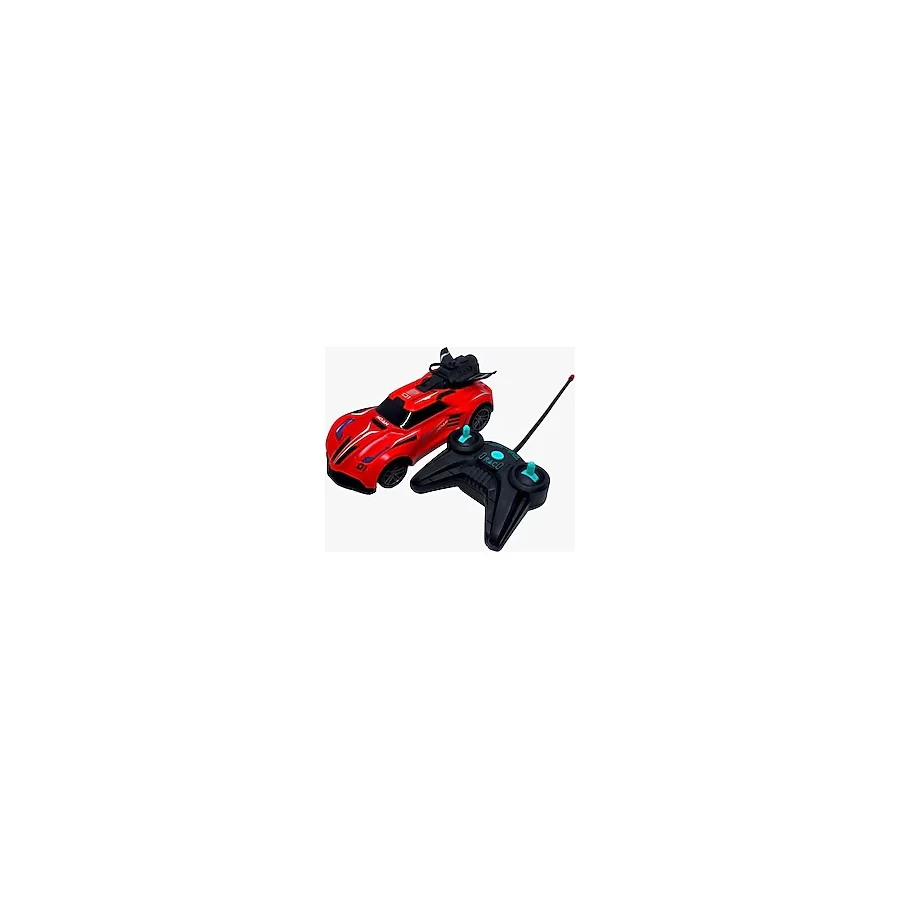 Gokidy RC Spray Uzaktan Kumandalı Şarjlı Duman Atan Oyuncak Araba 18 cm Kırmızı LED Işıklı
