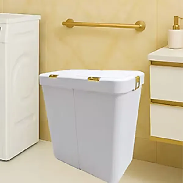 Gold Ikili Dokunmatik Çamaşır Sepeti Çöp Kovası Temizlik Kovası Kirli Sepet 80 LITRE-MT009