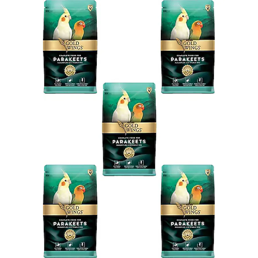 Gold Wings Paraket. Sultan ve Cennet Papağanı Yemi 1 KG x 5 Adet