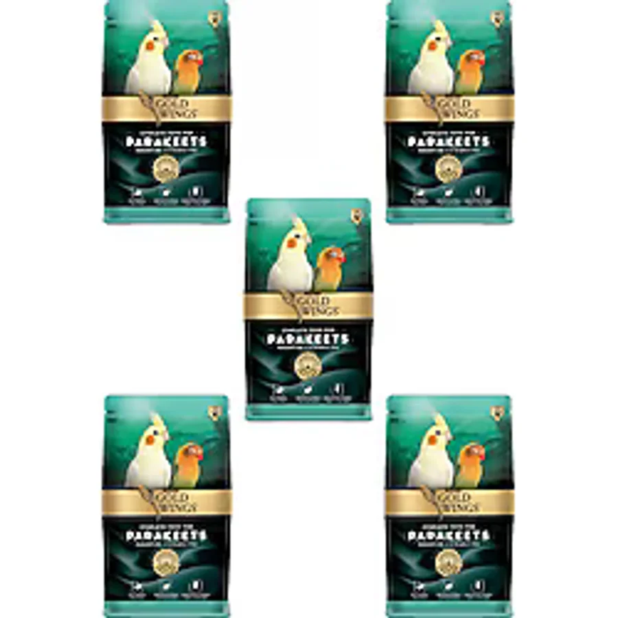 Gold Wings Paraket. Sultan ve Cennet Papağanı Yemi 1 KG x 5 Adet